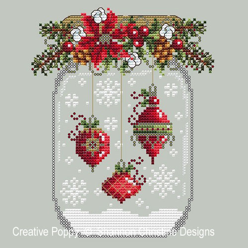Christmas Ornament Snow Globe cross stitch pattern by Shannon Christine Designs