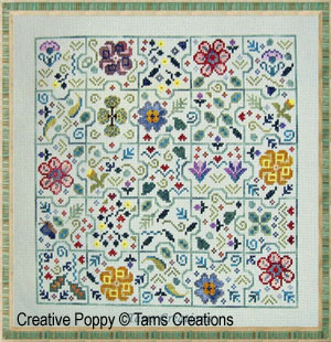 Tam's Creations - Floral Jigsaw Puzzle Jigsaw Puzzle (cross stitch)