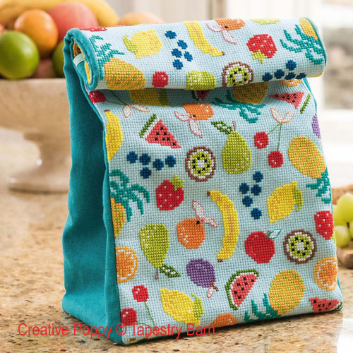 Fruity Lunch Bag cross stitch pattern by Tapestry Barn
